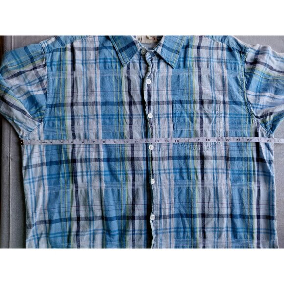 Y2K Buckle BKE 67 Regular Fit Short Sleeve Plaid Button Up Shirt Mens XXL Preppy - Picture 6 of 8